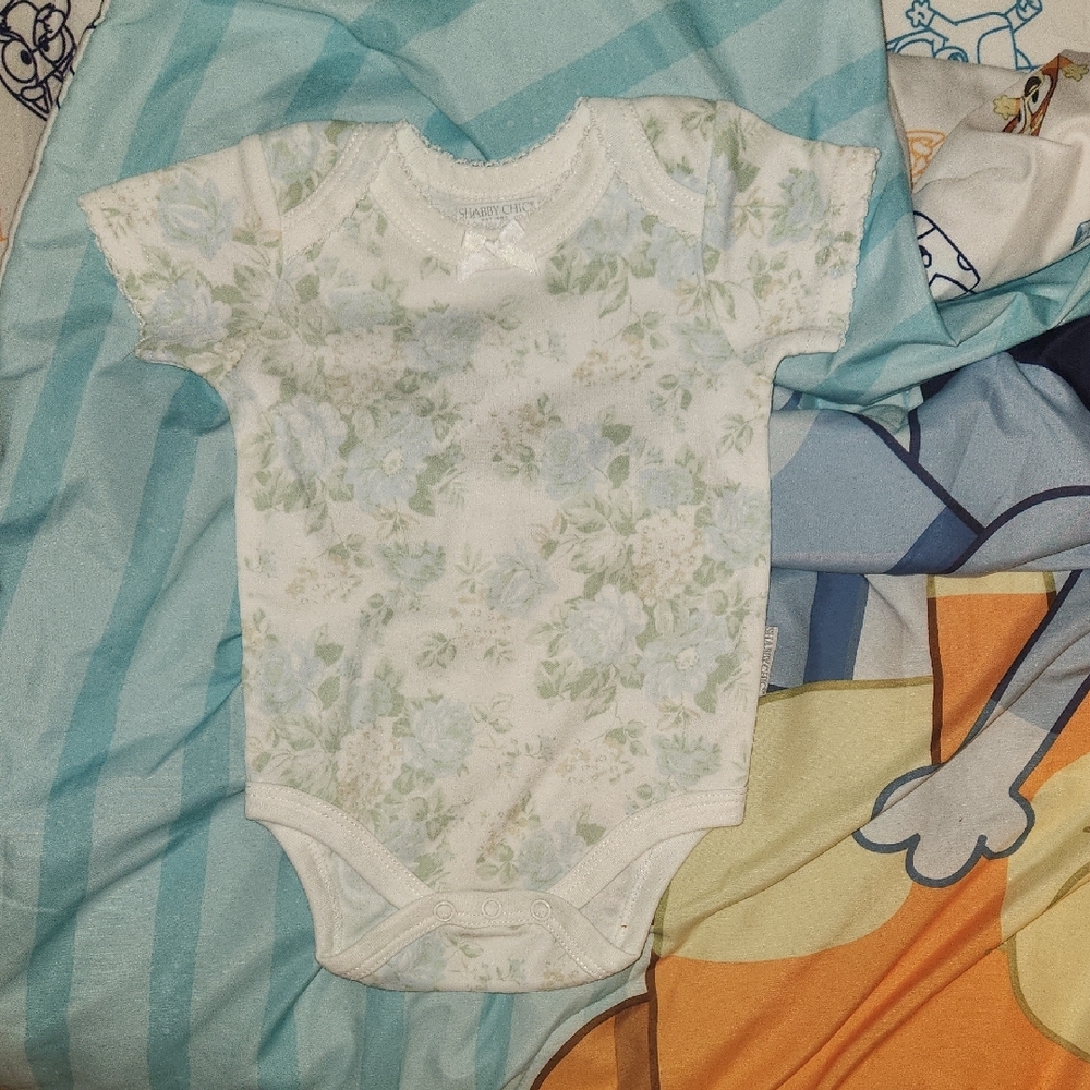 Floral Print Baby Onesie